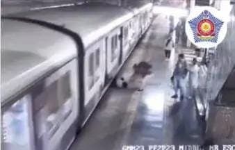 Off-Duty Cop Saves Man From Tragic Train Accident At Mumbai Station