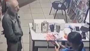 Old Man Unzipped Pant Shows Private Part to Woman in Store