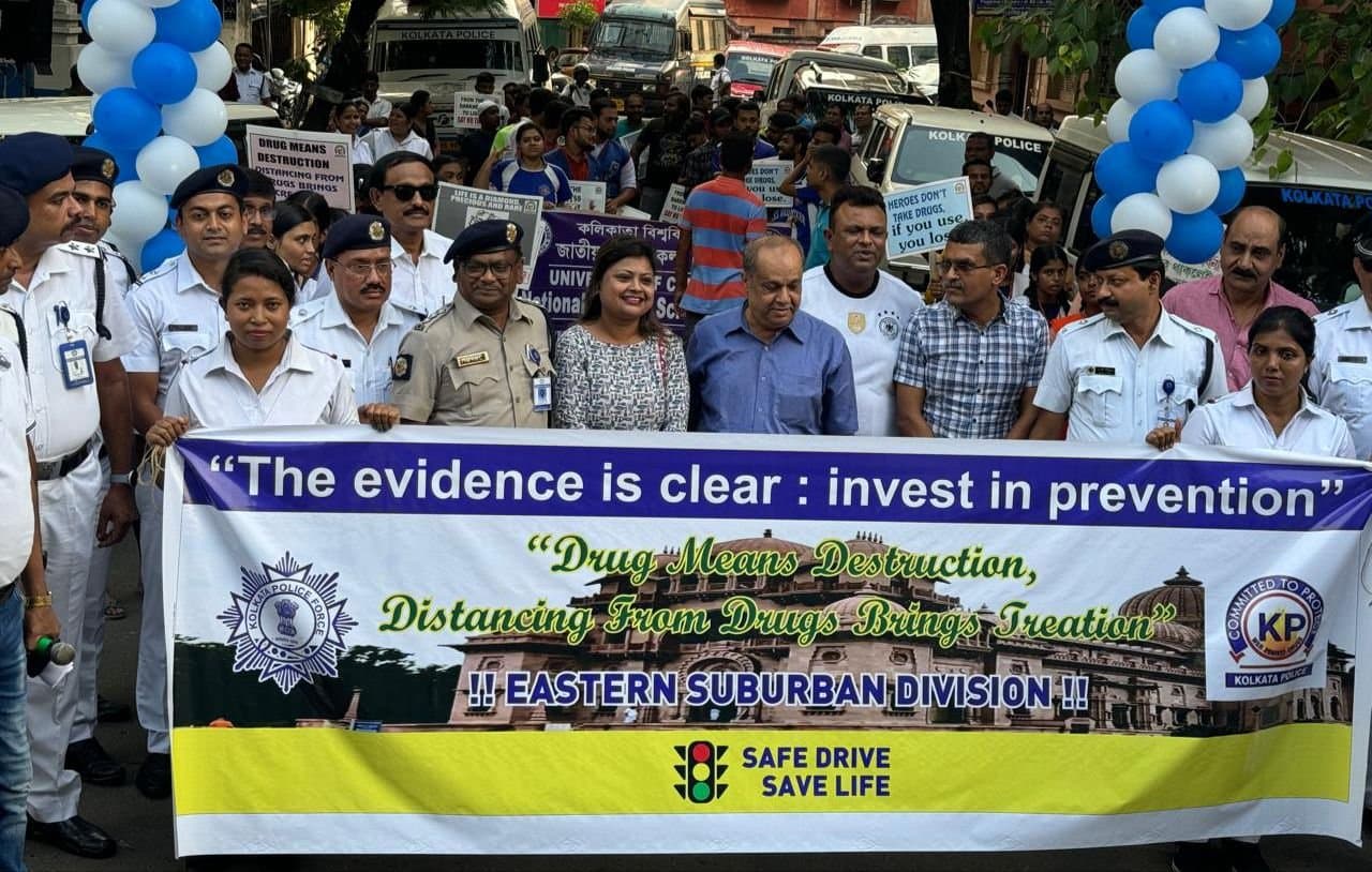Anti Drug Rally: অ্যান্টি ড্রাগ র‍্যালির আয়োজন কলকাতা পুলিশের