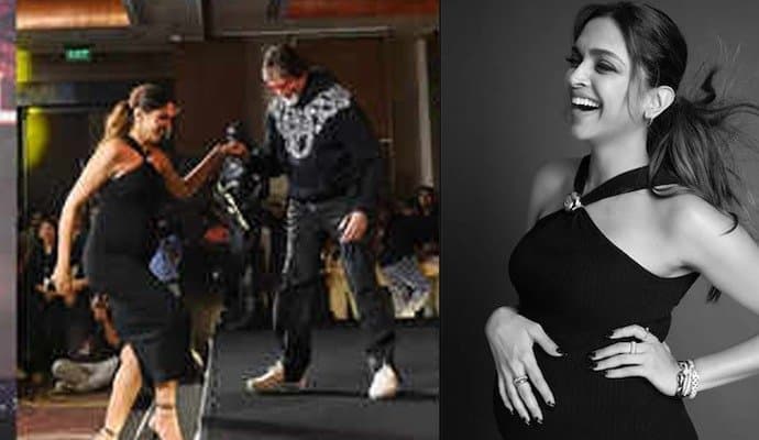 Deepika Padukone happily flaunts baby bump at Kalki 2898 AD promotional event