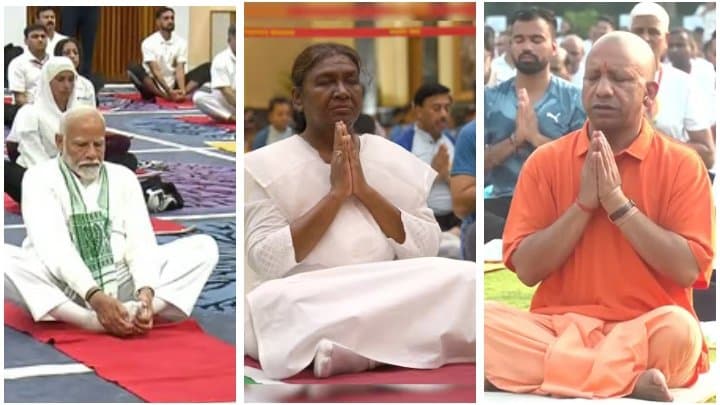 Droupadi Murmu, S Jaishankar and several other ministers participate in Yoga celebrations