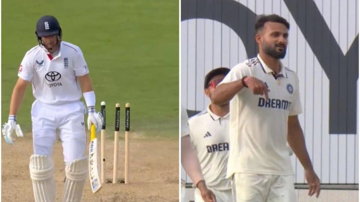 Akash Deeps celebration after taking Joe Roots wicket went viral