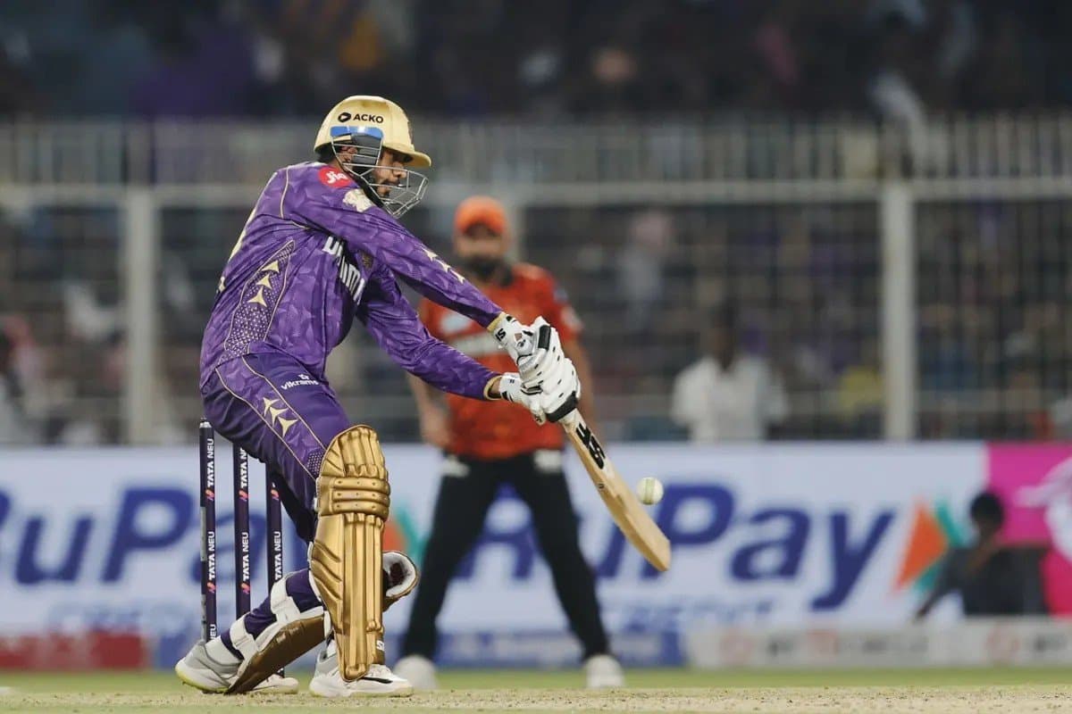 Venkatesh Iyer lights up Eden Gardens-KKR finishes at 200