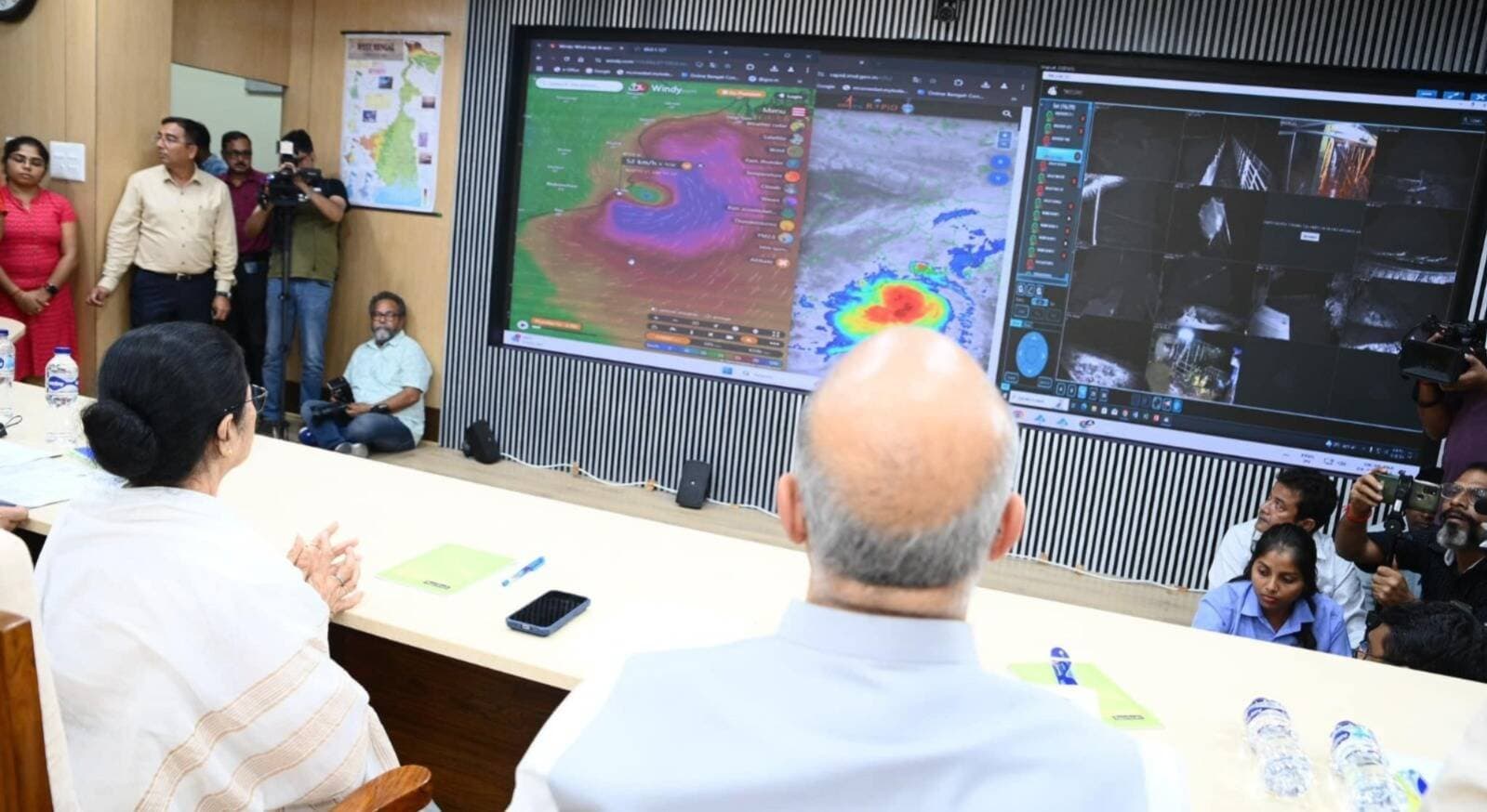 Mamata Banerjee Arup Biswas and Firhad Hakim will be in the control room of their respective department to monitor cyclone dana