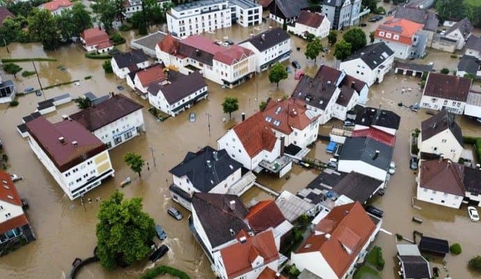Germany under severe flooding