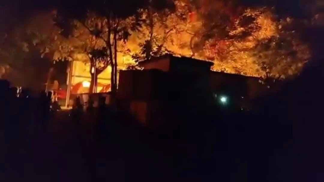 Huge Fire Breaks Out at Manikchak Police Station in Malda