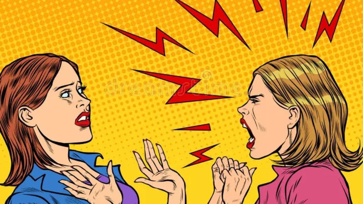 Fight over gardening issue between two house wife