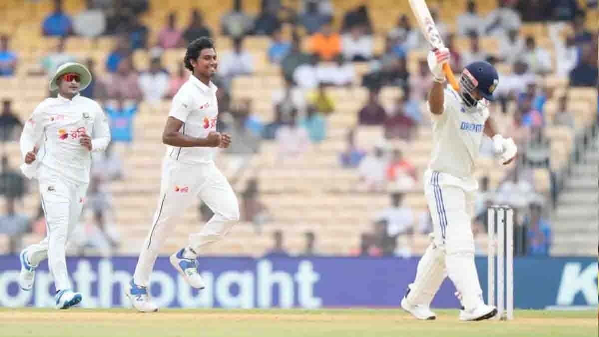 Hasan takes four wickets, India in trouble at tea spt 