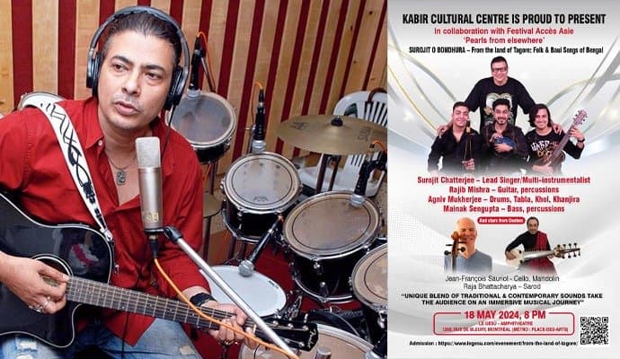  Kabir Cultural Centre is proud to present in collaboration with festival Acces Asie, Surojit O Bondhura will be there from land of Tagore with Folk and Baul songs of Bengal!