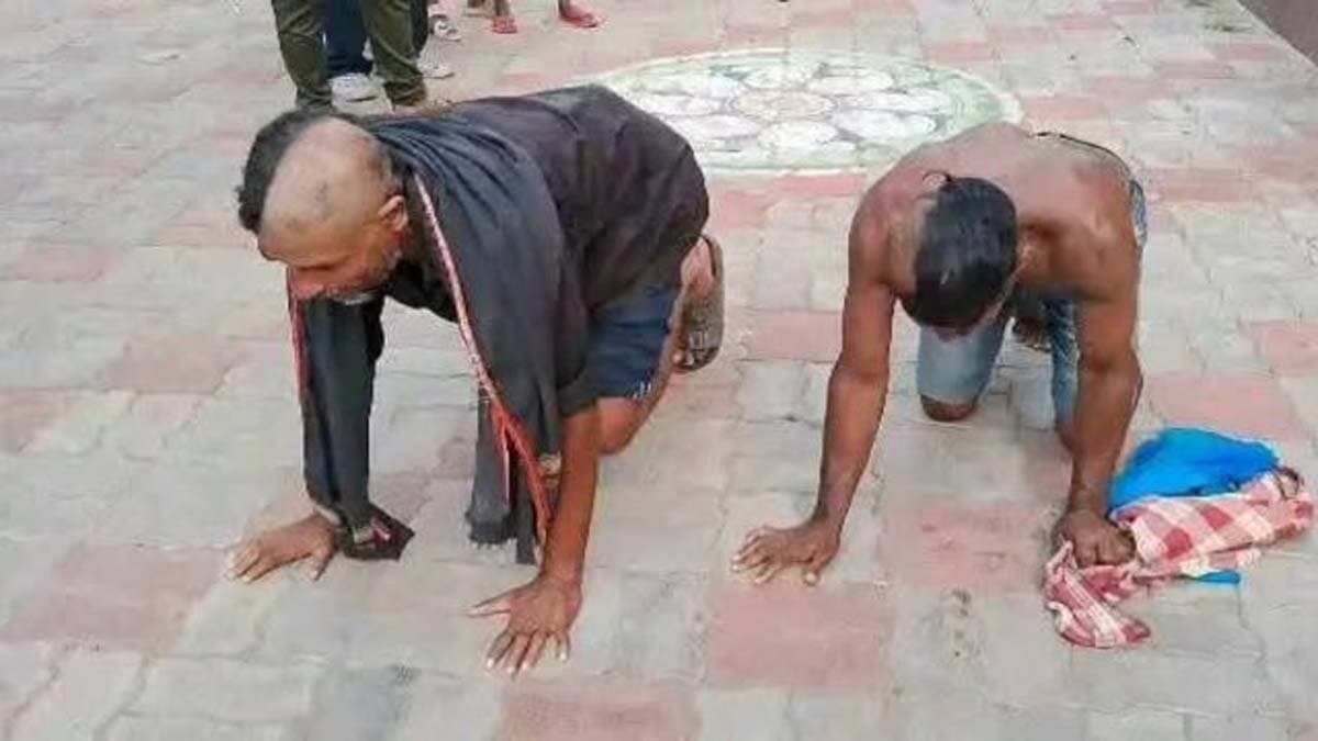 Two dalit men forced to crawl eat grass over cattle smuggling suspicion at Odisha Ganjam district