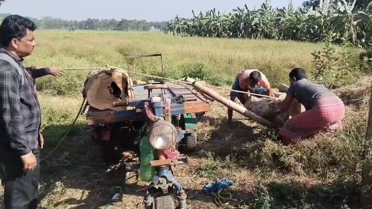 Villagers resisted cutting of trees gnr