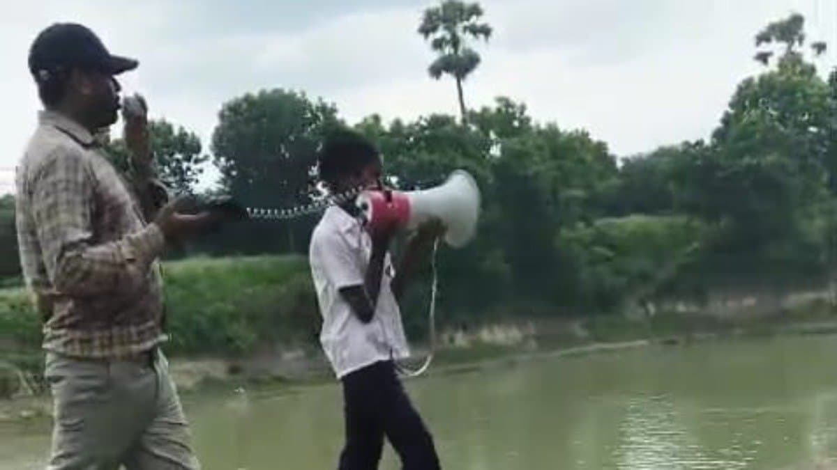 Teachers appealed to guardians on public address system to send students school