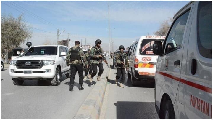 ied blast on army convoy in pakistan, five dies