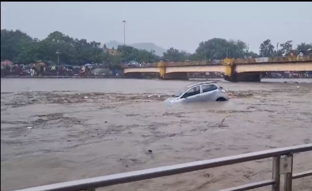 Cars seen floating in Ganga as monsoon fury takes over Uttarakhand