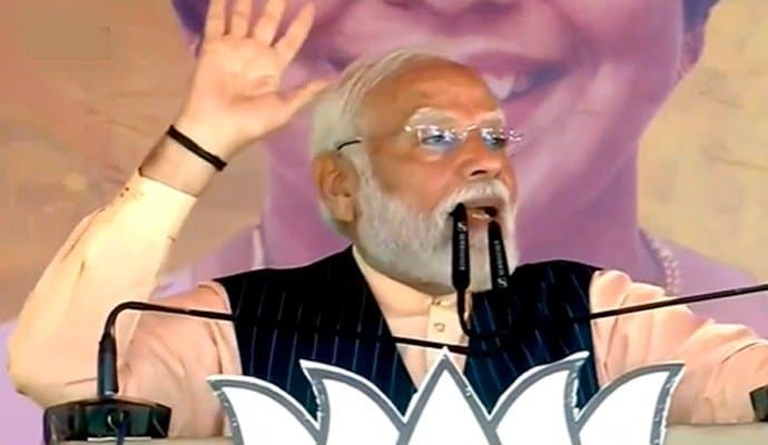 Narendra modi at barasat 
