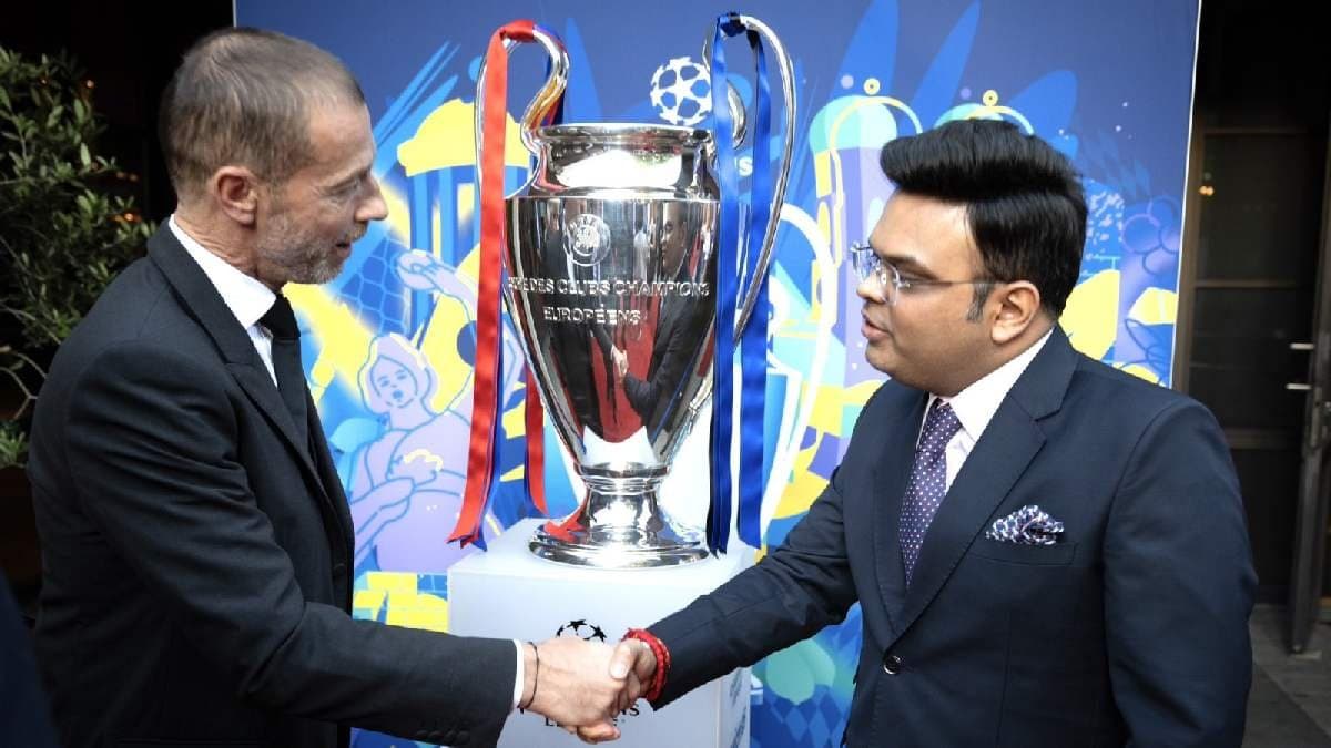 Jay Shah Reaches Munich Before Champions League Final Meets UEFA President