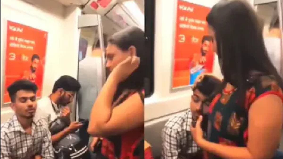 woman hugged a young man who was sleeping in public at metro viral news