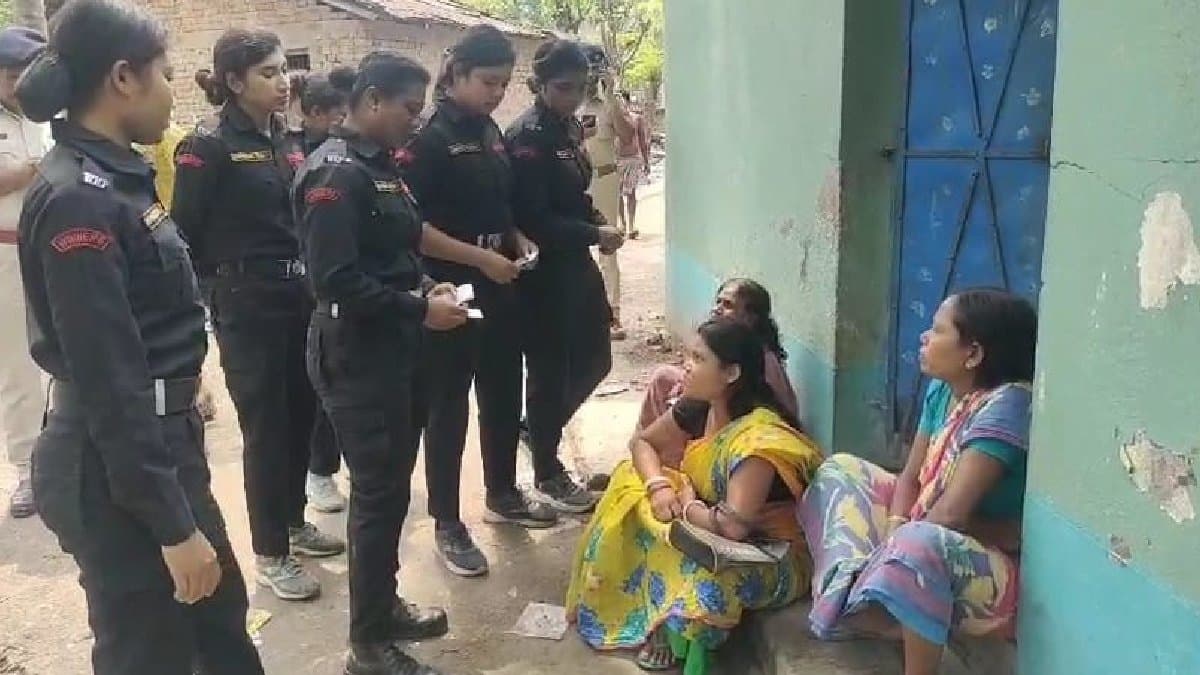 Winners members of state police patrolling in Murshidabad