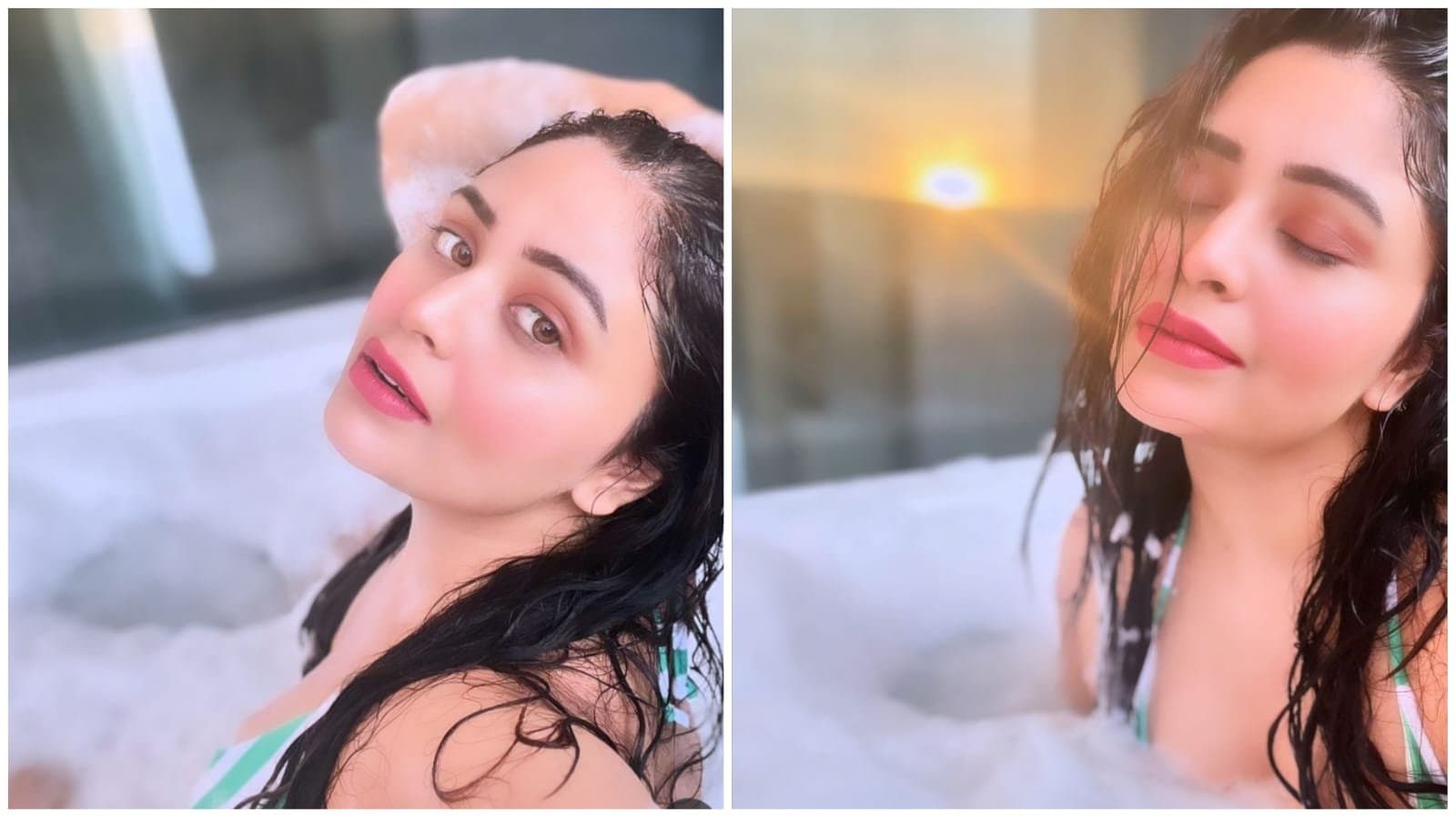 actress ritabhari chakraborty shared her image on social media of taking open bath ent