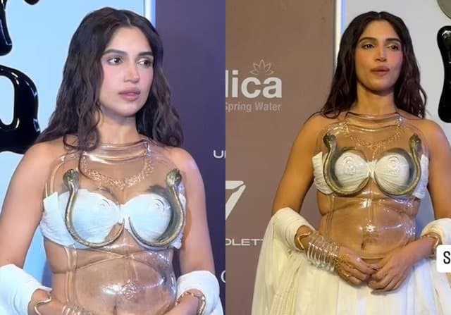 Bhumi Pednekar Gets Brutally Trolled For Her Latest Outfit At An Event and is compared with urfi javed ent