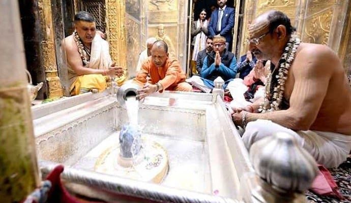 Yogi Adityanath offers prayers at cellar of Gyanvapi mosque 