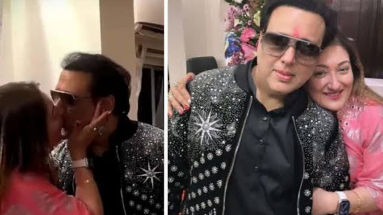Govinda and Sunita Ahuja s passionate kiss goes viral amidst divorce rumors