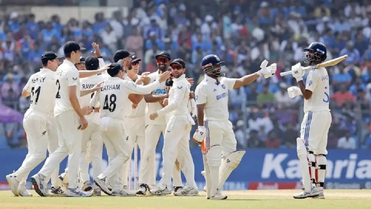 Newzealand beats India in Mumbai test and won the seires spt