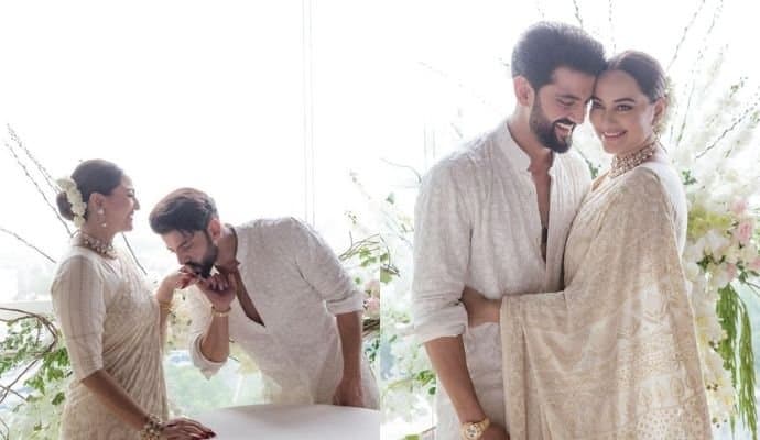 Sonakshi-Zaheer: শ্বেত শুভ্র সাজে জাহিরের হলেন সোনাক্ষী, প্রকাশ্যে নবদম্পতির প্রথম ছবি