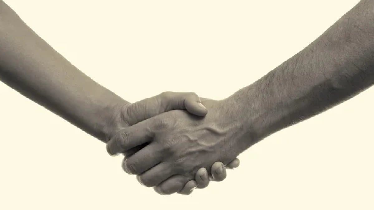 Eemotional reunion between son and father 