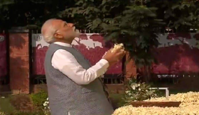 PM Modi Pays Floral Tributes To Birsa Munda