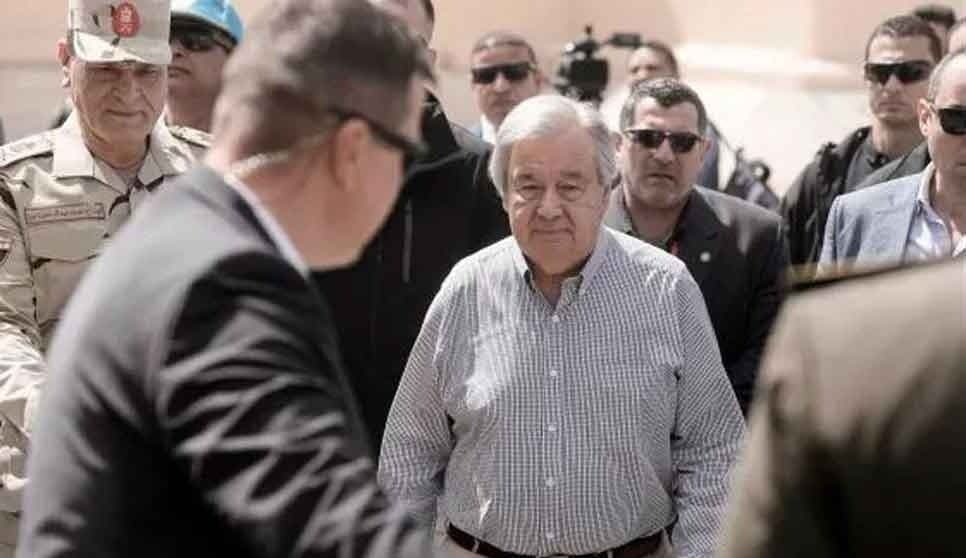 UN chief Antonio Guterres at Gaza crossing, urges end of war