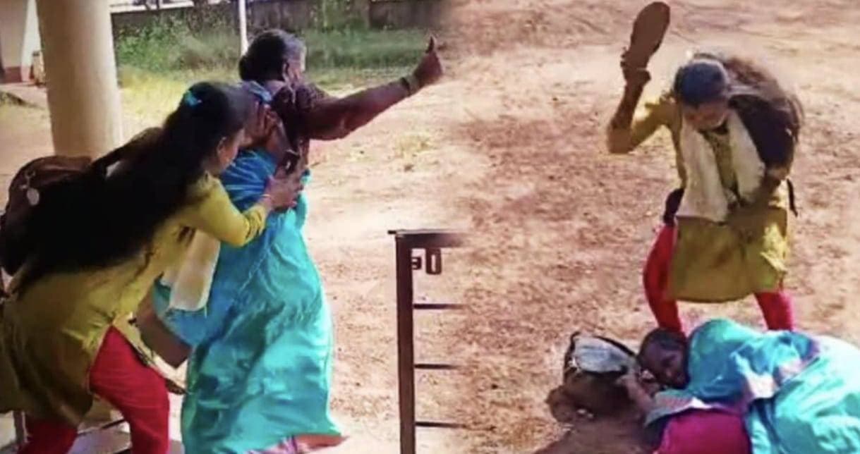 Daughter Assaults Mother With Slippers In Karnataka