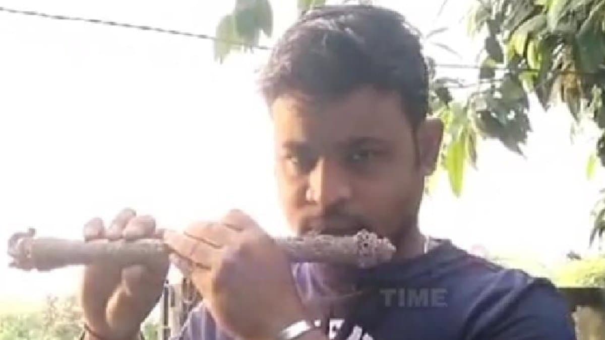 Artist turned stone into a flute in Susunia