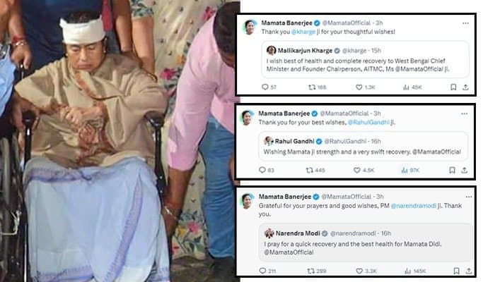 Mamata Banerjee thanks leaders for wishes on her injury