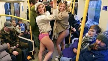 London Subway Riders Bare Their Legs To Brighten Gray Winter Day gnr 