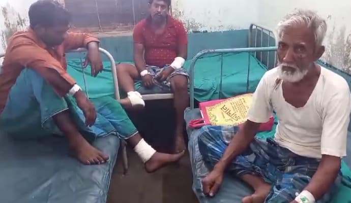 bombing at kandi, congress supporters injured