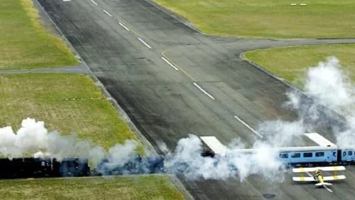Railway line cuts its main runway know about Worlds only airport