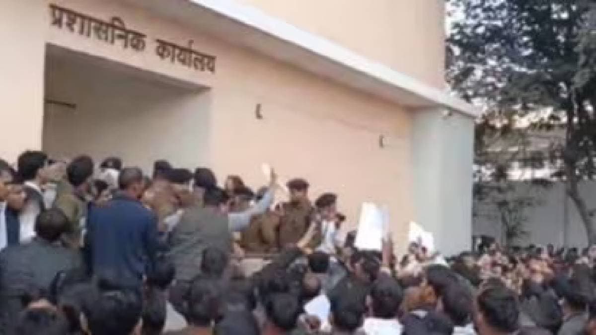 Chaos During Bihar Exam Candidates Run With Papers Tear Them