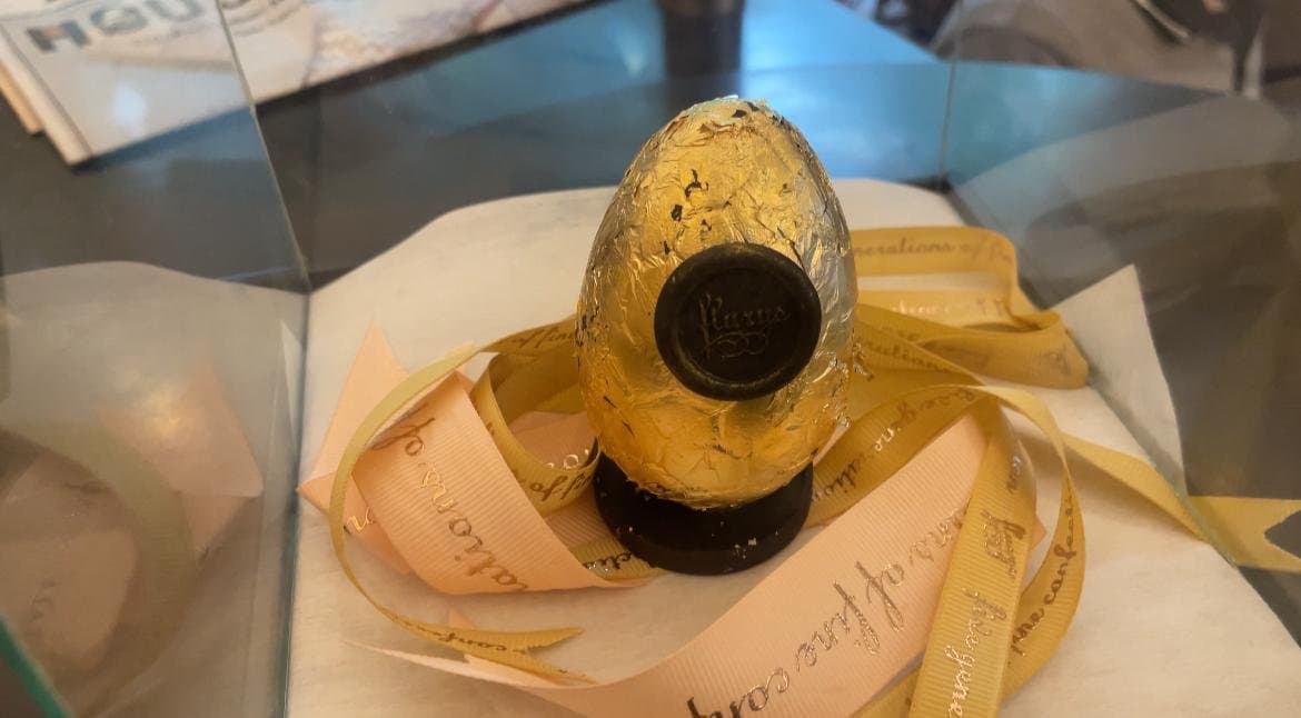 Gold egg for Easter 
