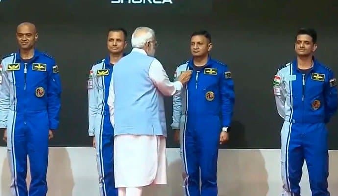 PM Reveals 4 Gaganyaan Astronauts