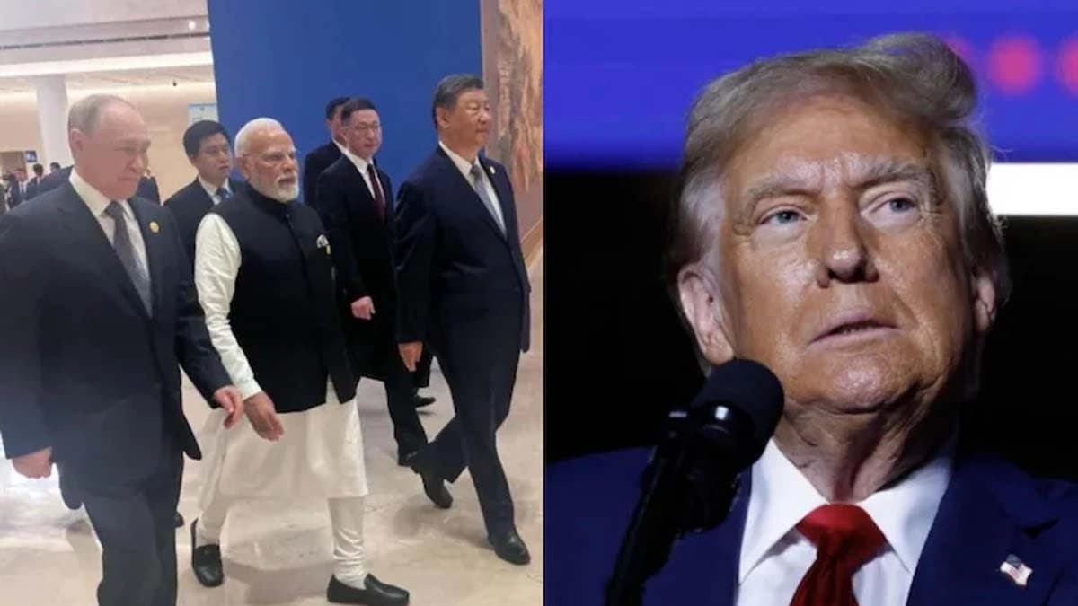 Modi hugs and handshakes with Jinping Putin Sharif practically alone Will New Delhi respond to Trump by increasing tariffs