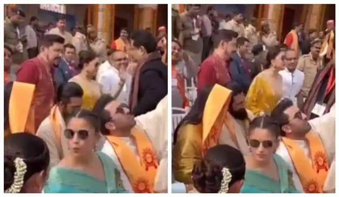 Is Ranbir Kapoor trying to take a selfie with Katrina Kaif at Ayodhya Ram mandir Celebration