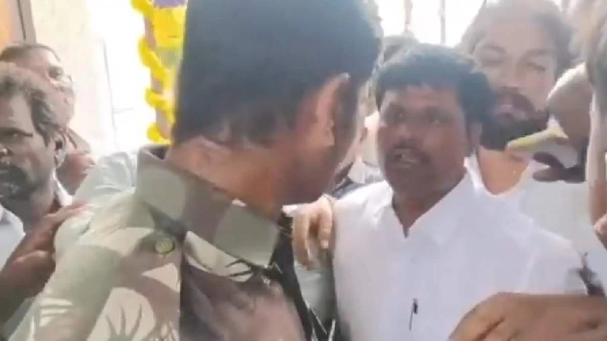 Andhra Minister Brother Slaps Cop On Cam After Being Denied Immediate Entry To Temple