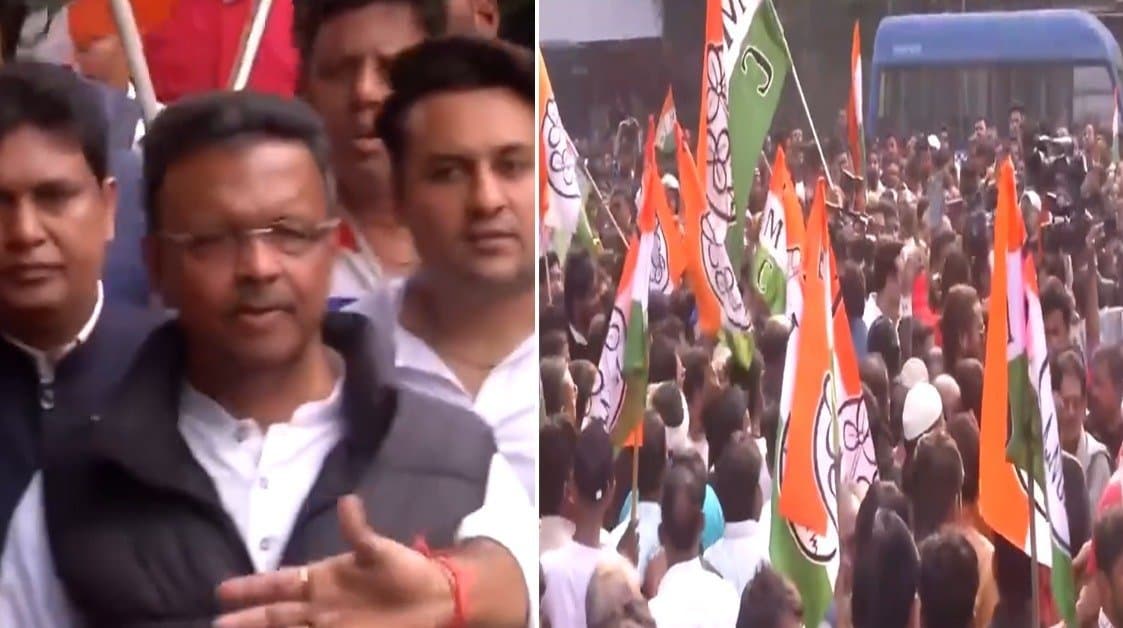Trinamool march in Kolkata to protest central deprivation