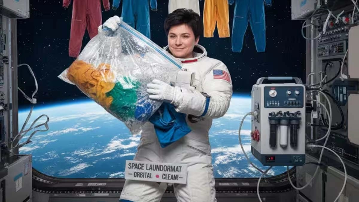 No water no detergent unique washing machine to wash clothes in space 