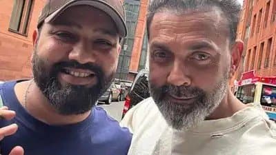 Bobby Deol catches up with Rohit Sharma-cheers India for Lords Test 