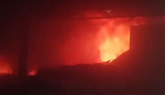 massive fire breaks out in rice mill in bankura