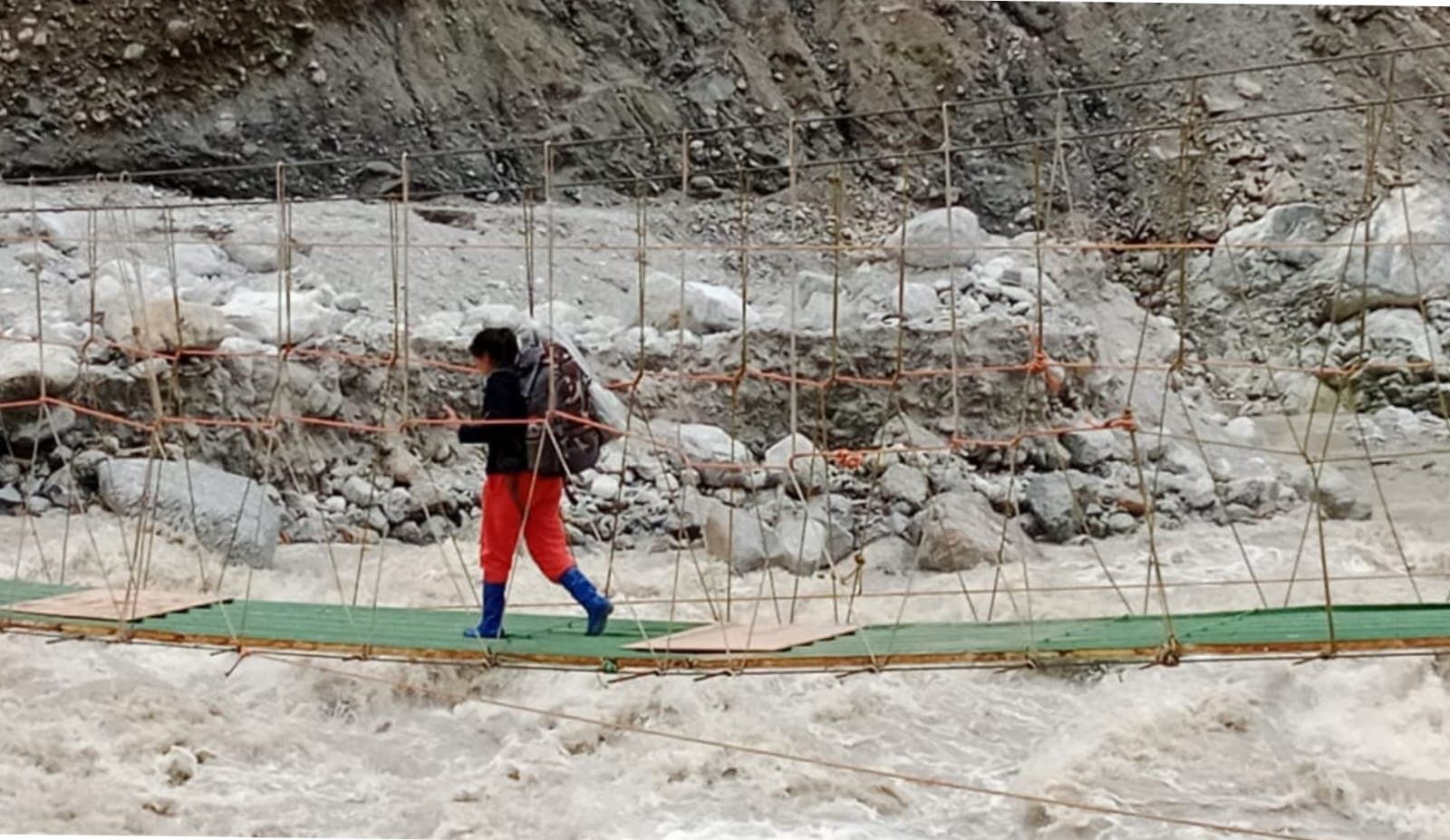 Indian Army constructed footbridge in Sikkim 