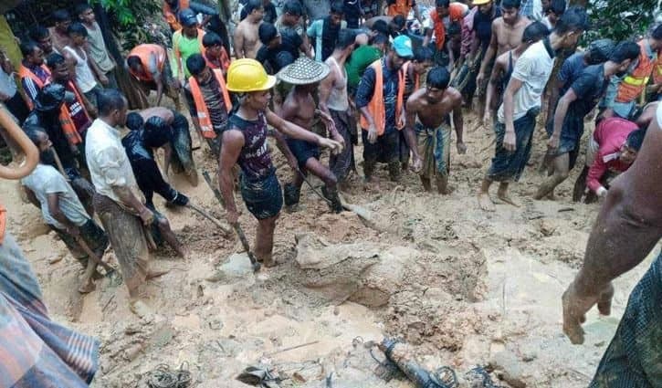 9 dies in rohingya camp due to landslide in bangladesh