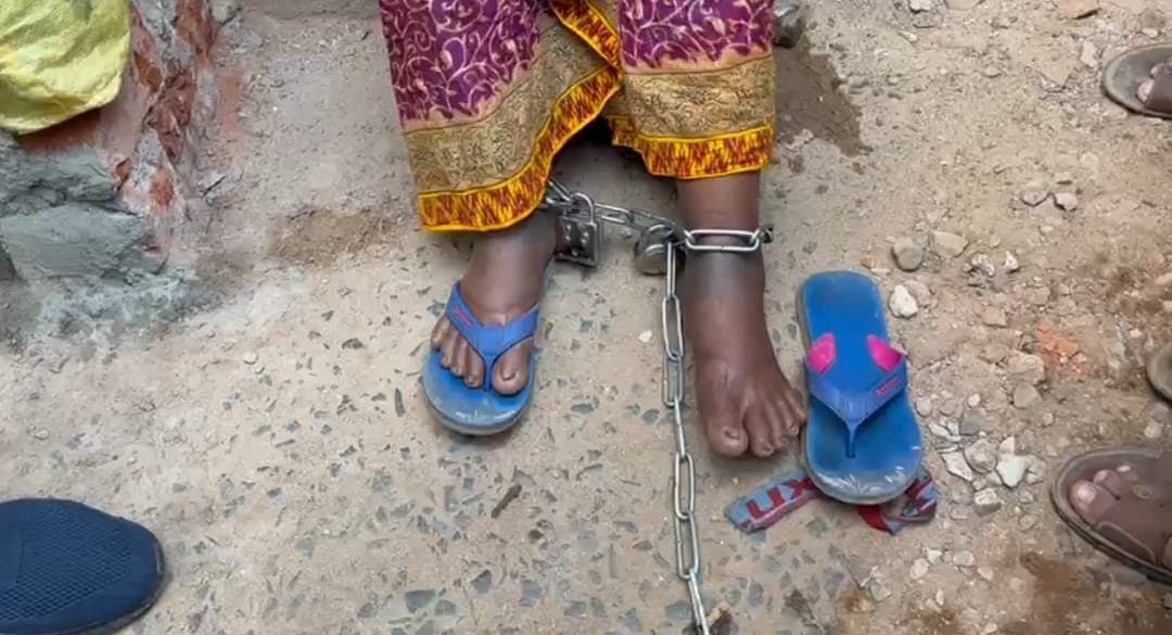 After chaining up daughter-in-law drove away her mother-in-law in Suri gnr